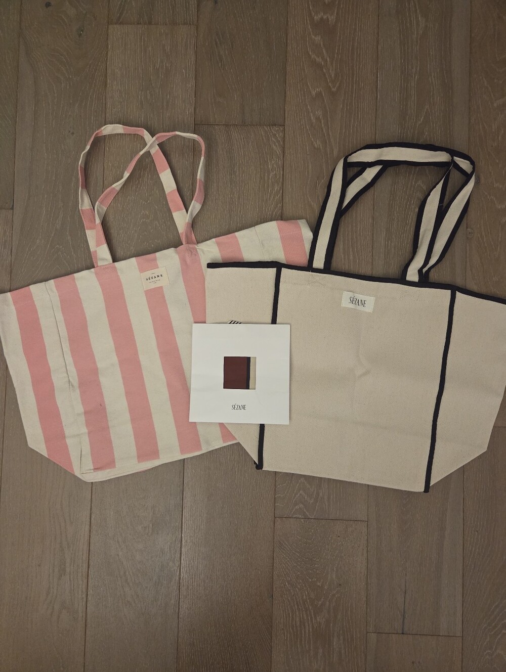 Sezane Canvas Tote Bag And Scarf Set - Brand New